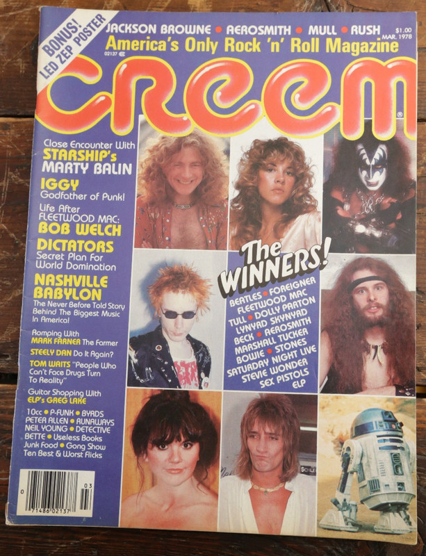 CREEM MAGAZINE VOL 9 NO 10 March 1978 IGGY POP Dictators STEELY DAN Aerosmith