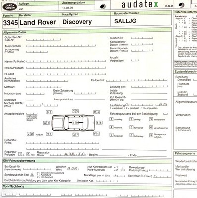 Land Rover Discovery   SALLJG    Explosionszeichnung audatex  (LR-11)