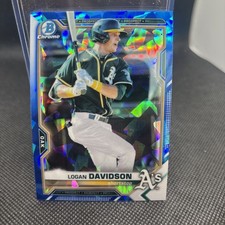 2021 Bowman Chrome Sapphire Prospect Draft Rookie A’s Athletics Logan Davidson