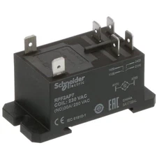 1pk SCHNEIDER ELECTRIC RPF2AP7 Power Relays, Panel Mount Non-Latching:DPST-