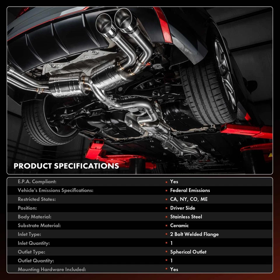 Convertidor catalítico conductor para Mercedes-Benz W204 C300 C350 2008-2011 W212 E350 Foto 3 de 4