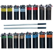 Pair of 2" Garage Door Torsion Springs with Non-Slip .250 x 2 x 31, Black