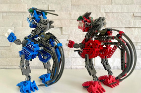 Bionicle Cahdok and Gahdok 8558 . Complete .
