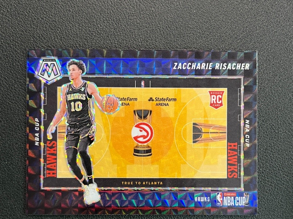 Zaccharie Risacher 2024-25 Panini Mosaic NBA Cup Prizm Rookie RC #10