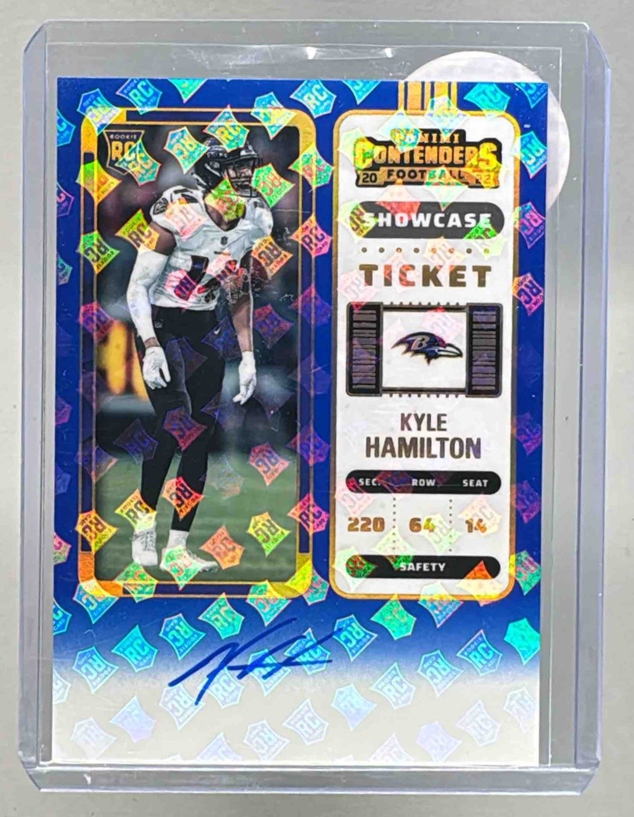 Kyle Hamilton 2022 Panini Contenders #128 Showcase Rookie Ticket RPS RC Auto