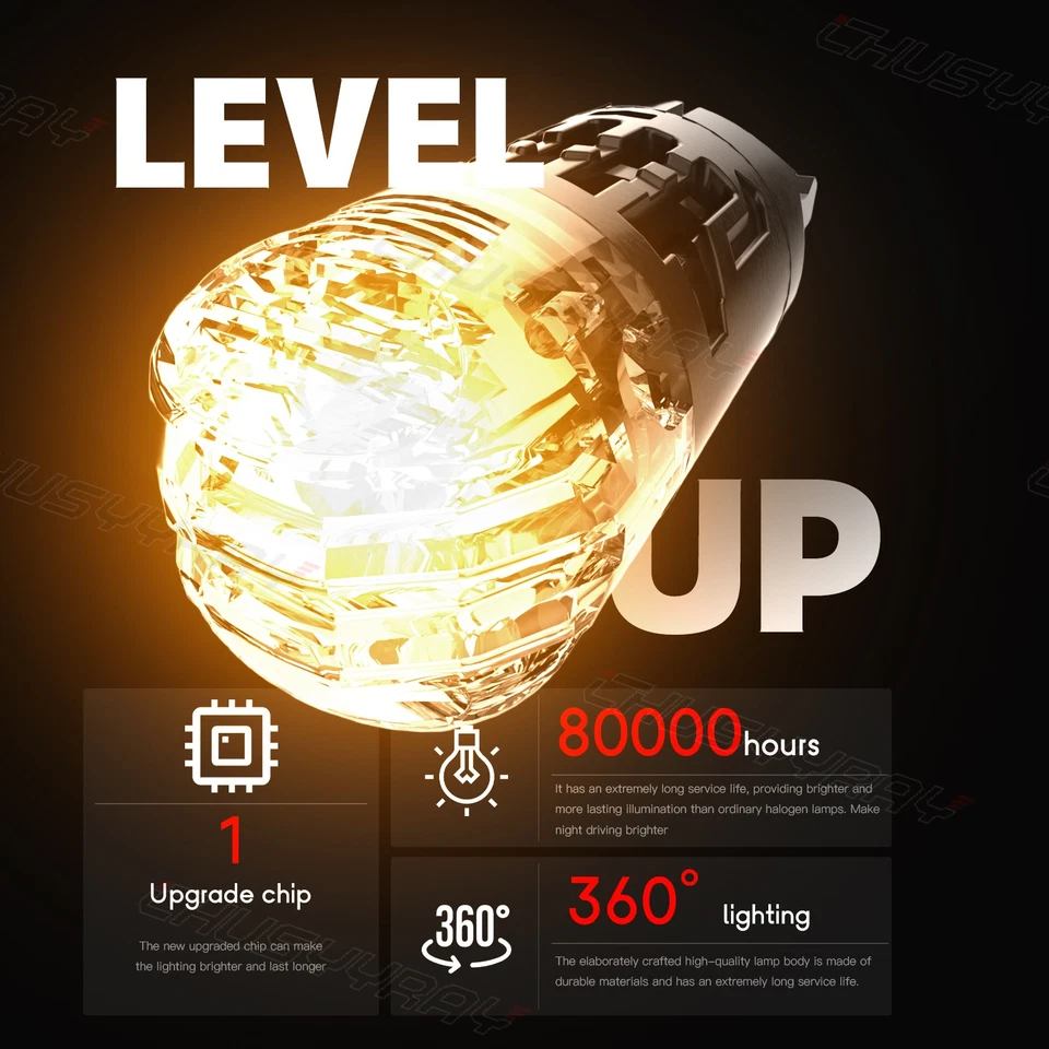 Lâmpadas LED âmbar dianteiras de seta para Honda CR-V 2002-2003-2004 7440 7443 - Imagem 3 de 4