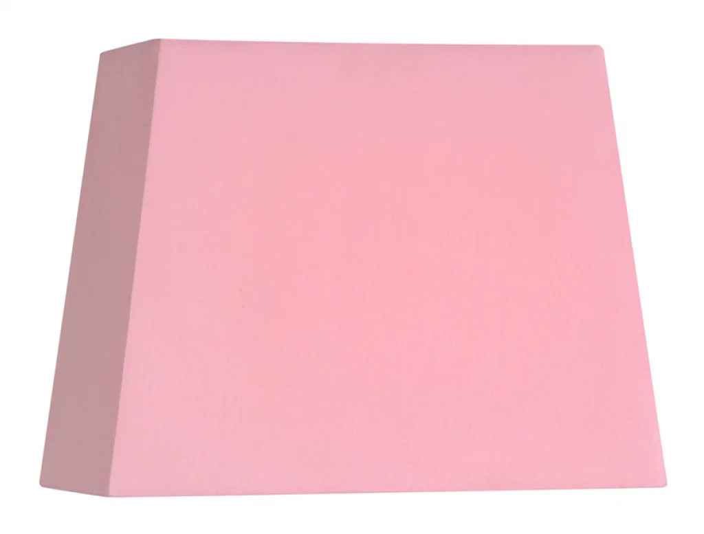 Lampshade Pink 10"" Pale Cotton Trapezium 250mm Oaks Lighting S515/10 PP