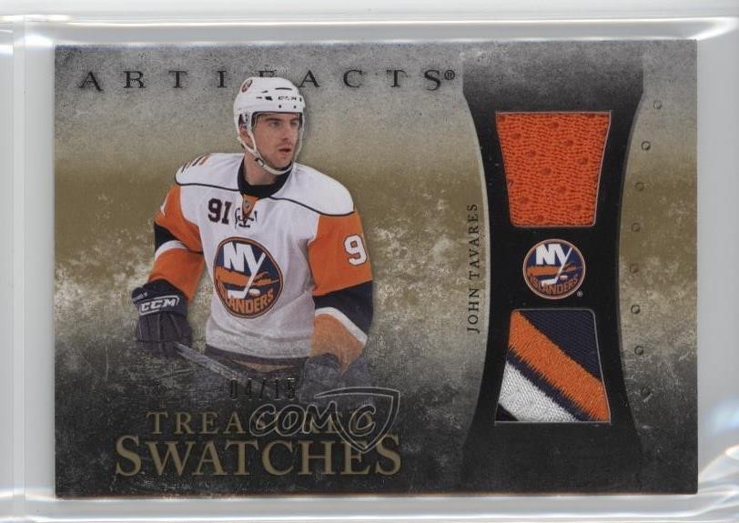 2010 Artifacts Treasured Swatches Gold Jersey/Patch 4/15 John Tavares Patch 1q2
