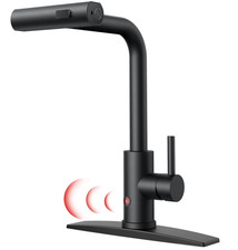 Grifo de cocina sin contacto con ca da tipo cascada y rociador extra ble, Nuevo