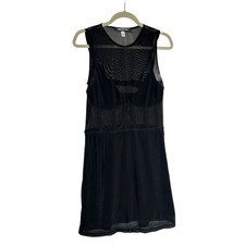 Urban Outfitters Black Sheer Mesh Mini Dress Size Large