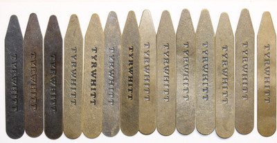 Charles Tyrwhitt - Brass Metal Collar Stays 7 Pair-14 Total Shirt Stiffeners#197