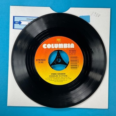 Vern Gosdin, Chiseled in Stone 7'' Vinyl Single Record