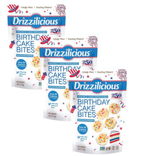 Drizzilicious Mini Rice Cakes Birthday Cake 250th Anniversary 3 Pack Gluten Free
