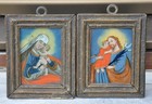 Paar kleine Hinterglasbilder Bayern/Tirol,  Maria Hilf u. Hl.Josef je 11 x 13cm
