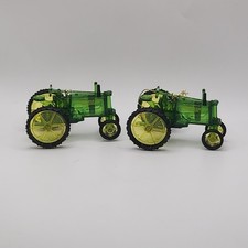 John Deere Special Edition Christmas Ornaments Model A B Tractor 3003 3004 Set 2