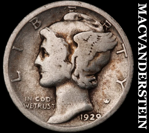 1929 Mercury Dime- Silver- Scarce Better Date No Reserve #J3516