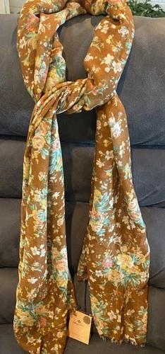 patricia nash scarf NWT Earth Tones Floral Lovely