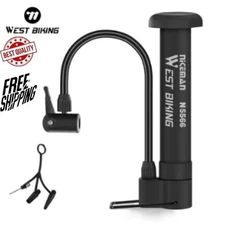 WEST BIKING MTB Bicycle Pump 80 PSI Bike Manual Air Pump Balloon Tire Inflator S