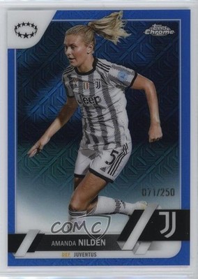 2022 Chrome UEFA Women's Champions League Blue Mojo Refractor Amanda Nilden 0n2f