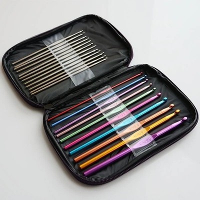 22pcs Crochet Hook Set Yarn Knitting Needles Sewing Tools DIY Crochet Craft Tool