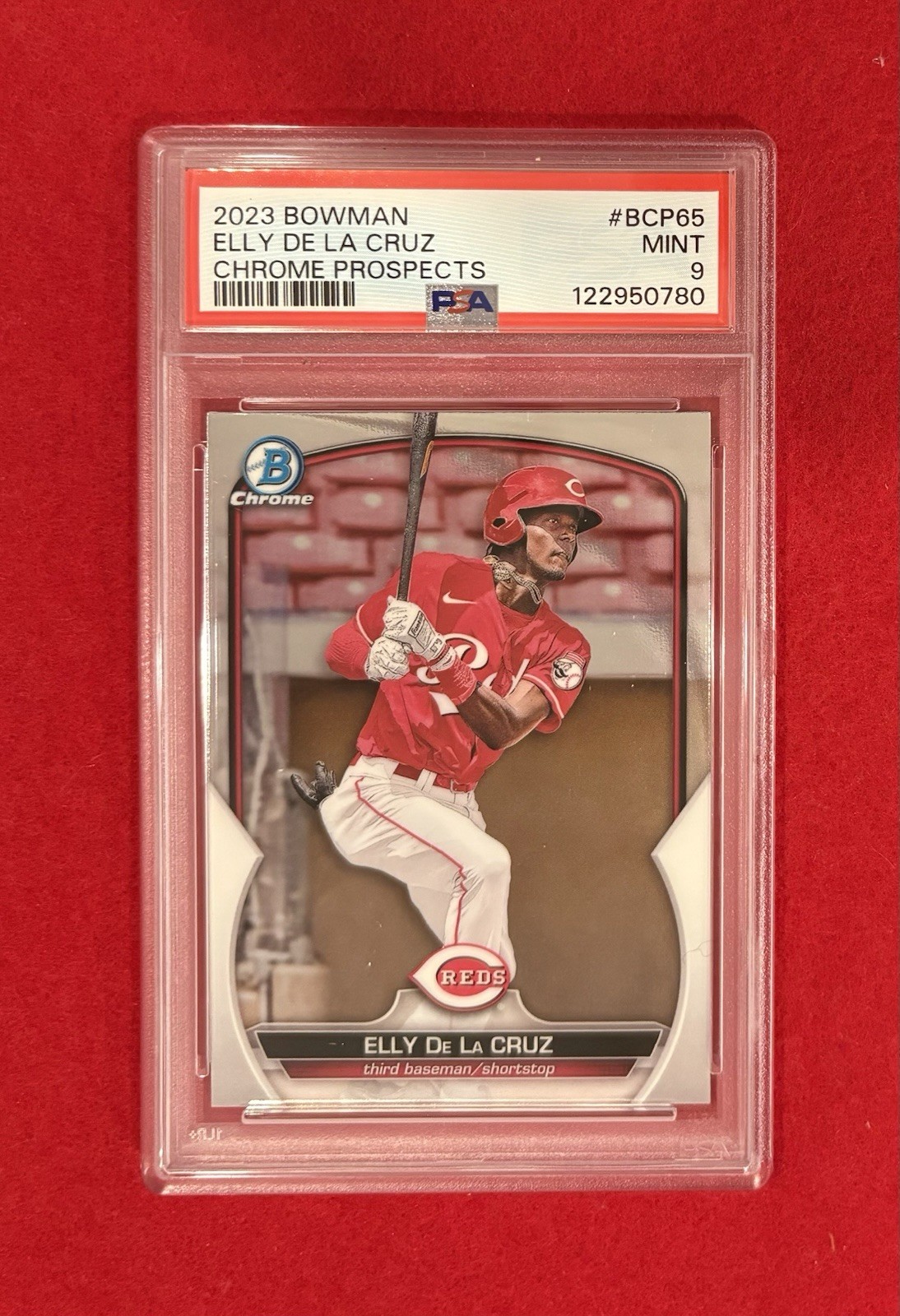 Reds Elly De La Cruz PSA 9 - 2023 Bowman Chrome Prospect Mint