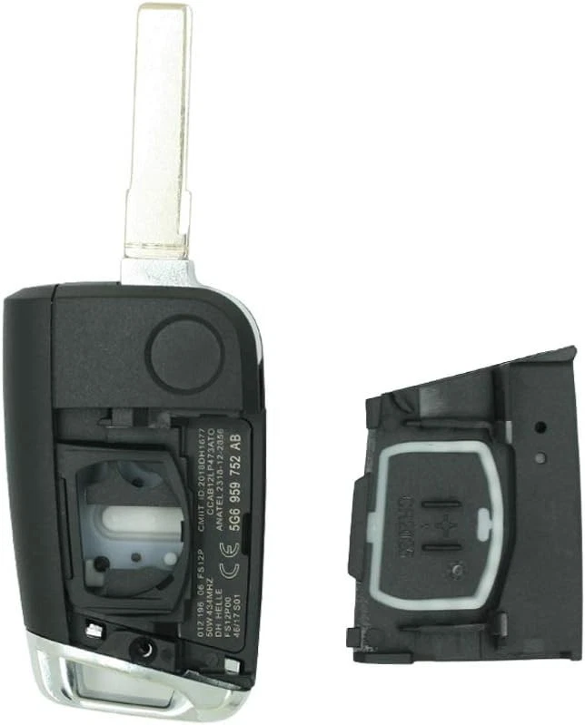 VOLKSWAGEN Golf 7 MK7 / Skoda Octavia 3 botones mando a distancia llave abatible carcasa Foto 2 de 3