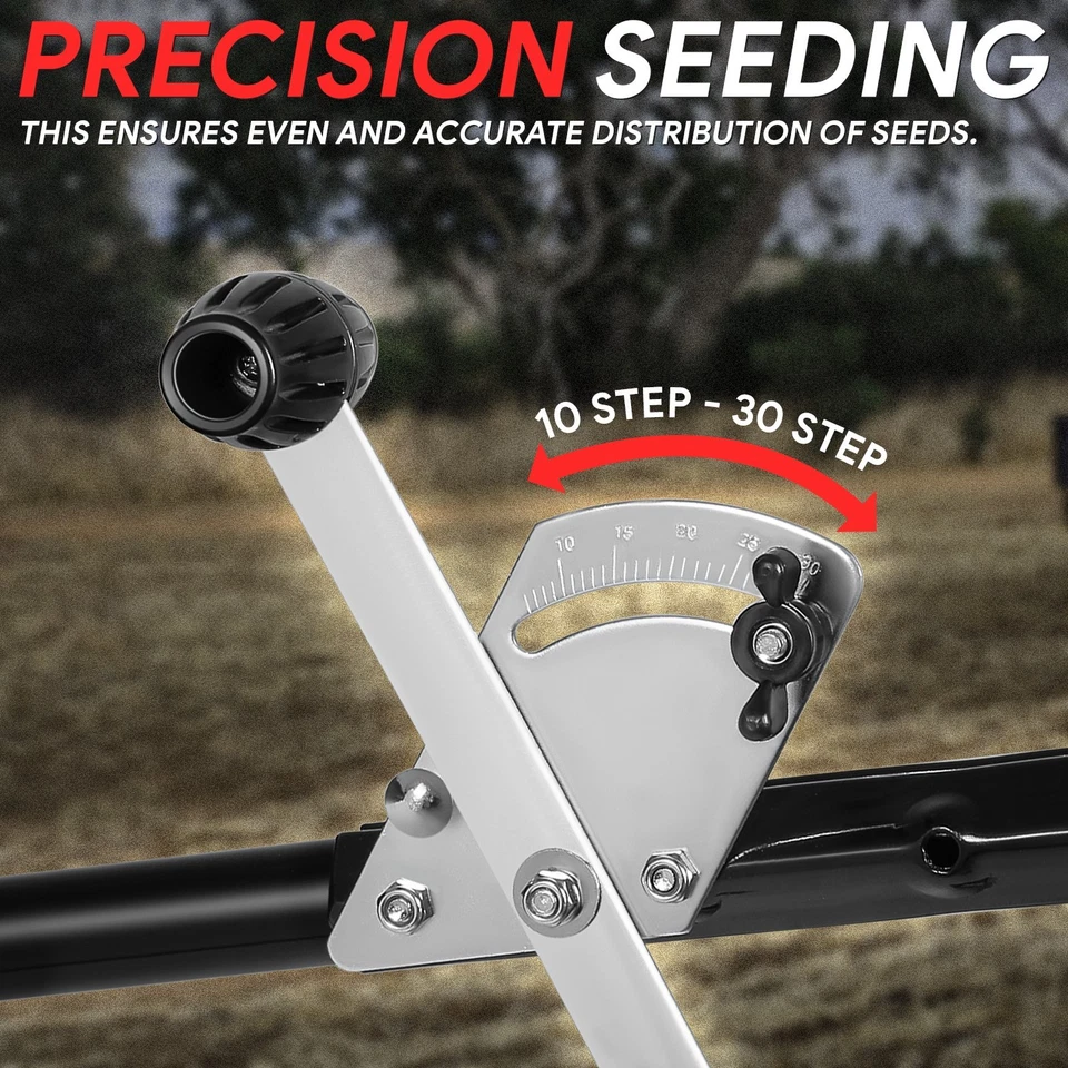 125LB Capacity Walk-Behind Broadcast Spreader For Rock Salt Fertilizer Seeds - Image 4 of 4