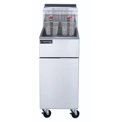 DUKERS DCF3-NG DEEP FRYER 40 POUND 3 TUBE NAT GAS WITH CASTORS WARRANTY INCLUDED