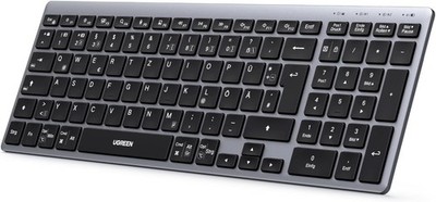 UGREEN Bluetooth Tastatur Kabellos (BT5.4+2.4G), Ultra Slim Scherentastatur