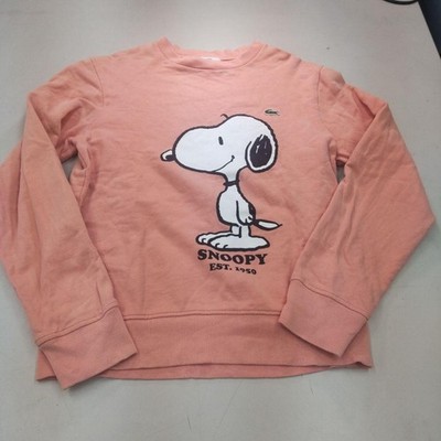 LACOSTE x PEANUTS Snoopy Sweatshirt Unisex Pink S Collab Rare