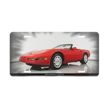 Iconic 1994 Red Chevrolet Corvette C4 Convertible  Classic Vanity Plate -