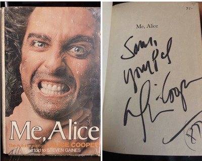SIGNED ME, ALICE:  Steven Gaines THE AUTOBIOGRAPHY OF ALICE COOPER HC BOOK READ