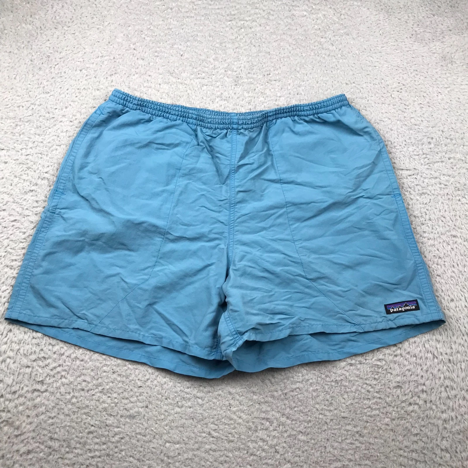Patagonia Baggies Shorts Mens L Blue Lightweight 4" Lined Pockets Nylon