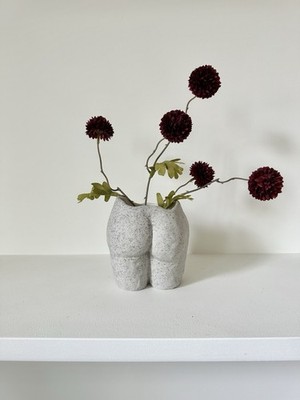 Anissa Kermiche Ceramic Female Form Gray Vase Pot