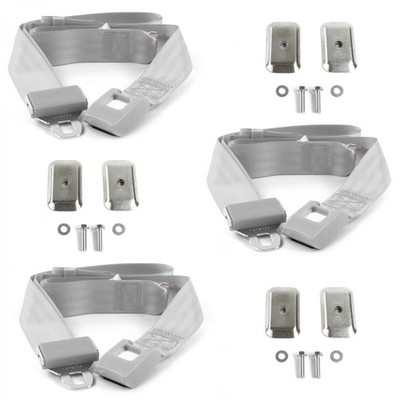 VW Type 3 Squareback Standard 2pt G/G Lap Bench Blt Kit w/BKTS 3 Belts