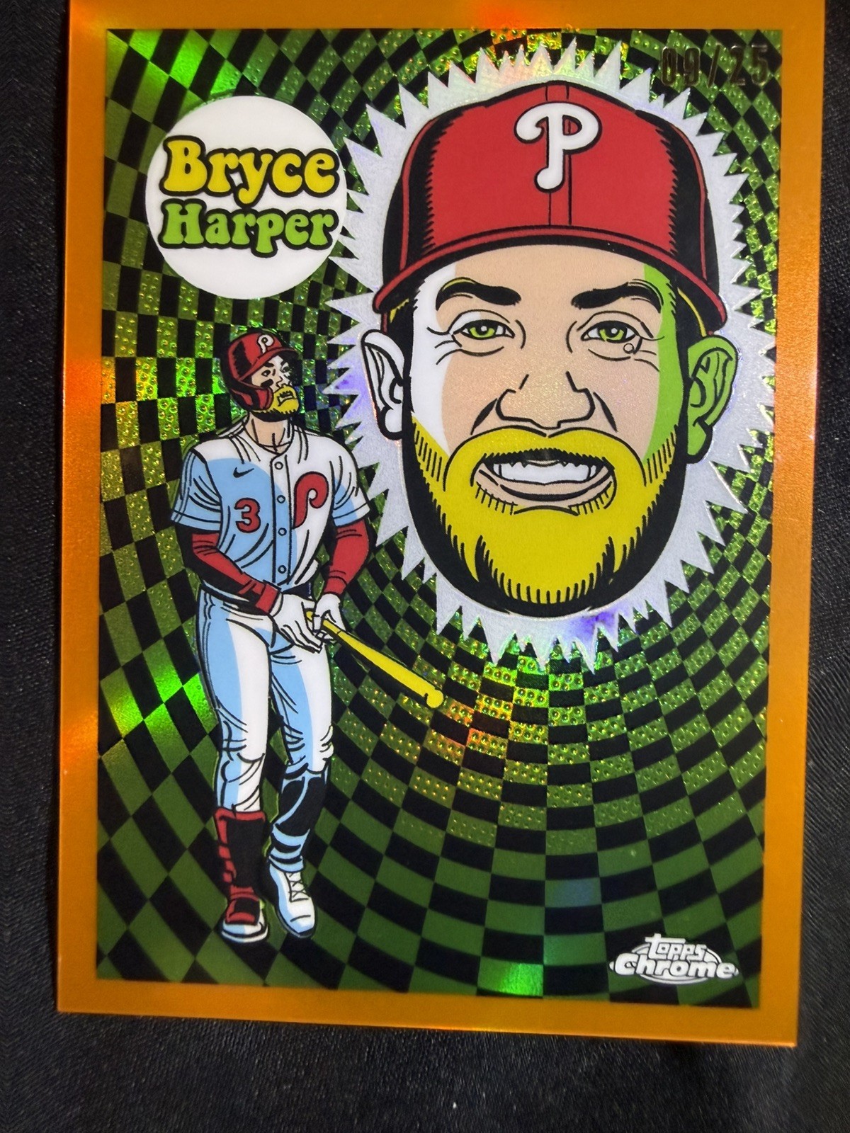 2023 Topps Chrome - Ultraviolet All-Stars Bryce Harper UV-2 Orange Refractor /25