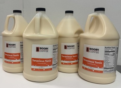 BIGGBY COFFEE TENACIOUS TONIC MIX THICK SAUCE SYRUP 4 PACK FRESH UNOPENED NEW