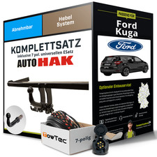 Anhängerkupplung abnehmbar für FORD Kuga +E-Satz Set
