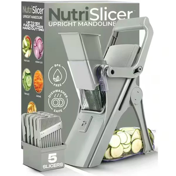 Nutri Slicer 5-in-1 Multi-Functional Portable Countertop Kitchen Mandoline, Sage