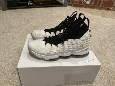 Nike LeBron 15’s Graffiti Men\'s White and Black High-Top Athletic Shoes Nike LeBron 15  main image 2