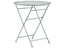 Beliani - Table de Jardin Pliante - Trento - Ronde 70 cm, en Métal, Vert