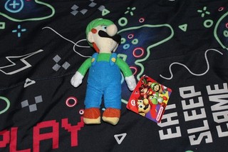 Rare Vintage KellyToy LUIGI Plush 9" 2004 Nintendo Super Mario Bros.