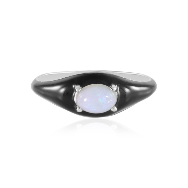 Cavill Opal Ring Oval 0,48Ct Sterlingsilber Platin Damen Schmuck- Echtschmuck-image