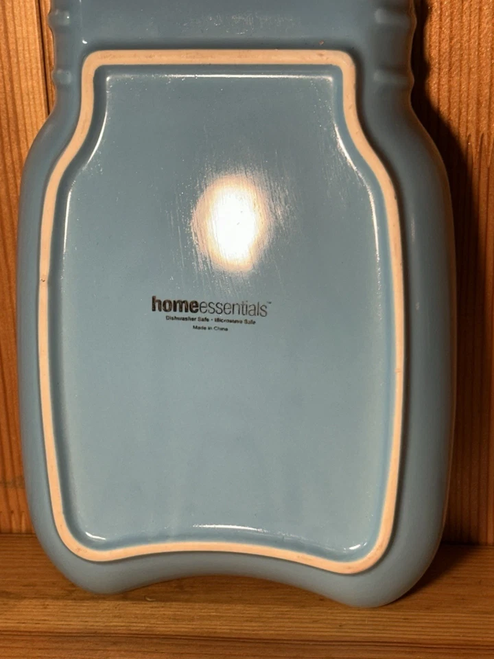 Ceramic Teal Authentic MASON Jar Shaped Themed 7”x5” Spoon Rest Home Essentails - Image 4 of 4