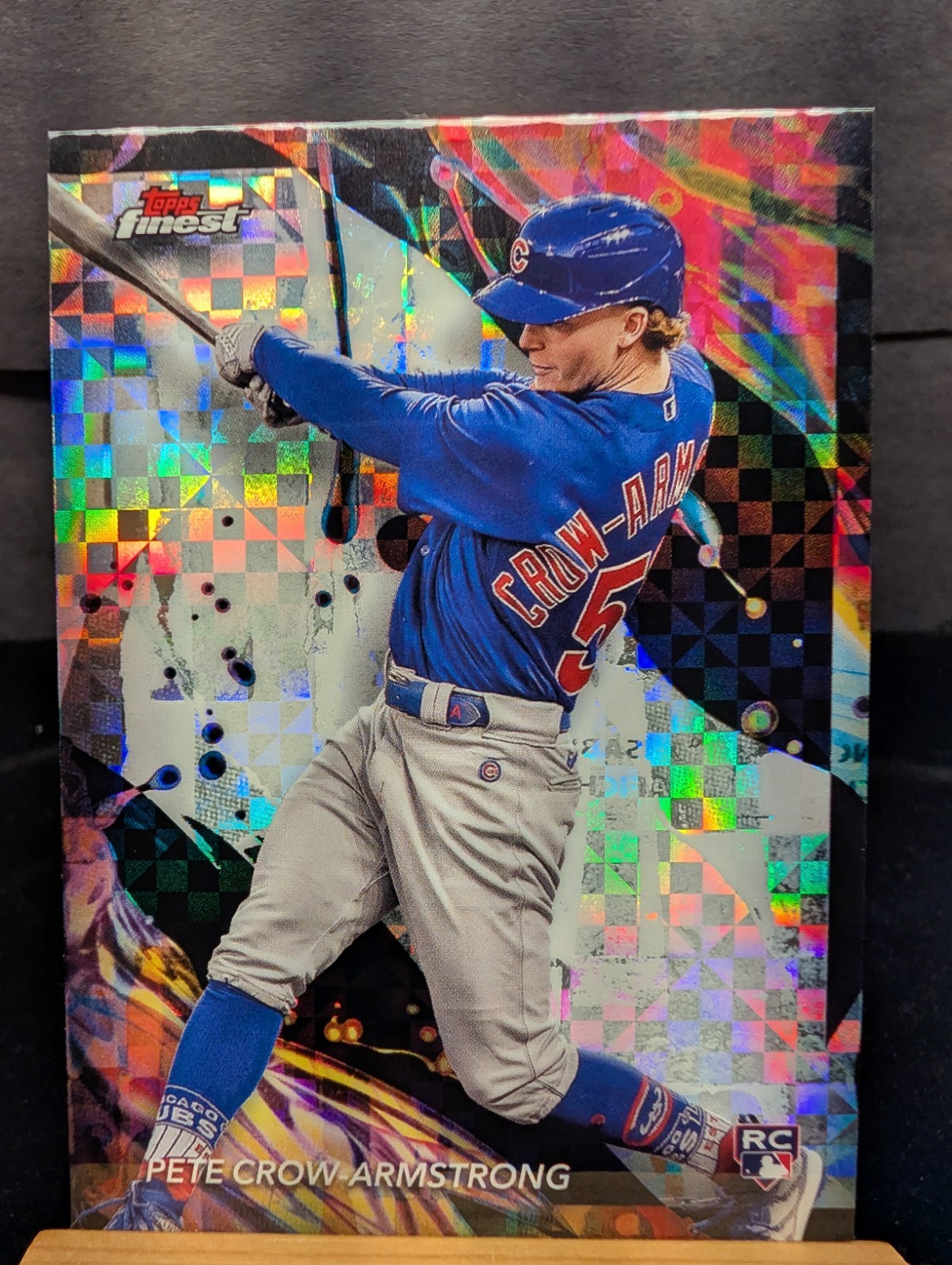 2024 Topps Finest - Uncommon Pete Crow-Armstrong #104 Checkerboard Refractor...