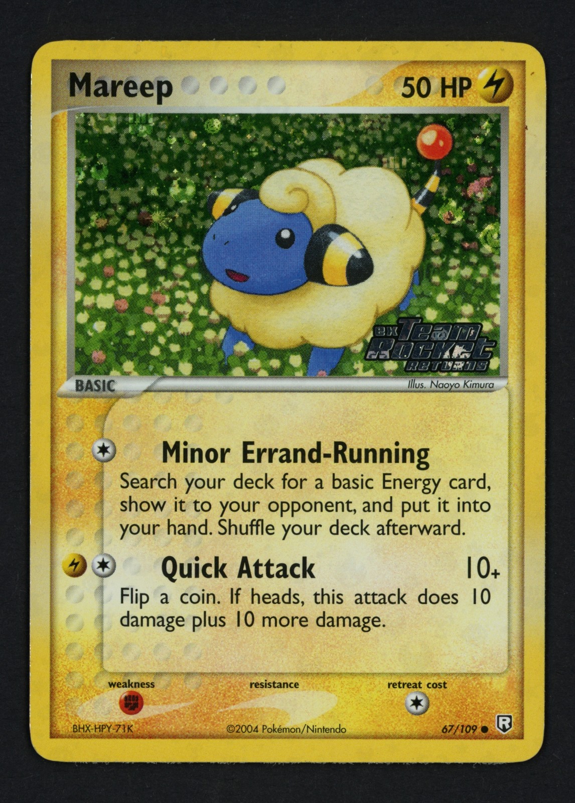 Mareep 67/109 Reverse Team Rocket Returns Holofoil Common Pokemon TCG