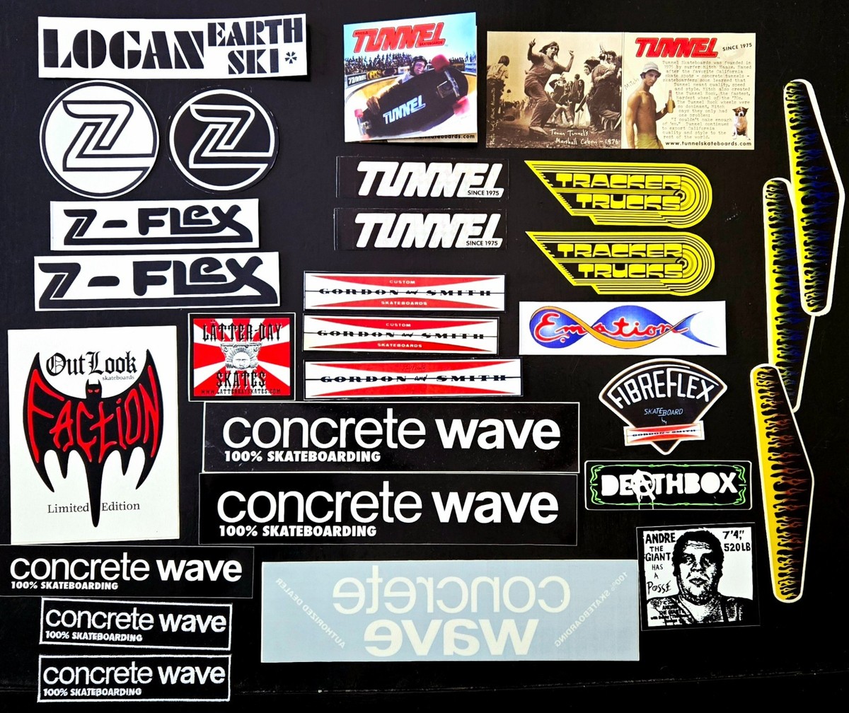 Vintage skateboard sticker decal Z-Flex Tracker Logan Tunnel 