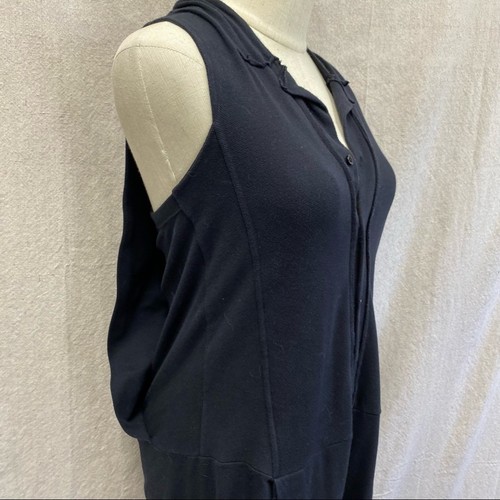 Osklen black sleeveless henley Pique knitted weave harem jumpsuit size small - Picture 5 of 16