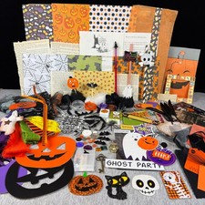 Halloween 12 Junk Journal Ephemera Kit 100 Pc Lot Craft Scrapbook Paper Tags
