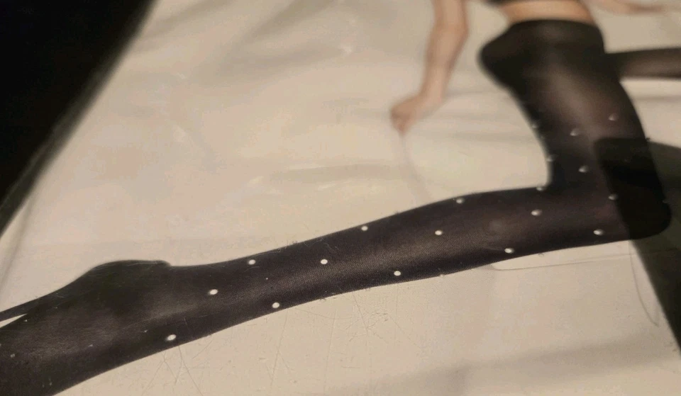 Wolford PEARL HAND ATTACHED  Stockings Pantyhose Tight Black MEDIUM $165 - Image 2 of 4